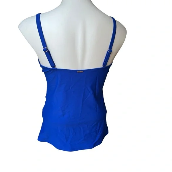 NWT, RELLECIGA Strapless Royal Blue Ruched Top, Sz L - Picture 9 of 13